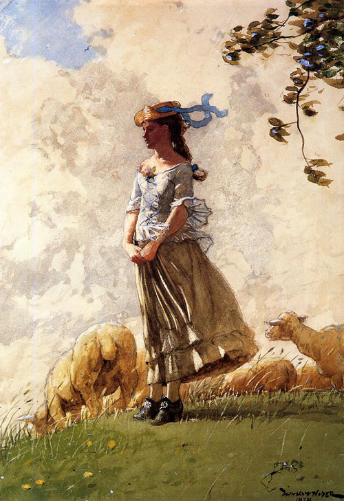(image for) Handmade oil painting Copy paintings of famous artists Winslow Homer's paintings Fresh Air